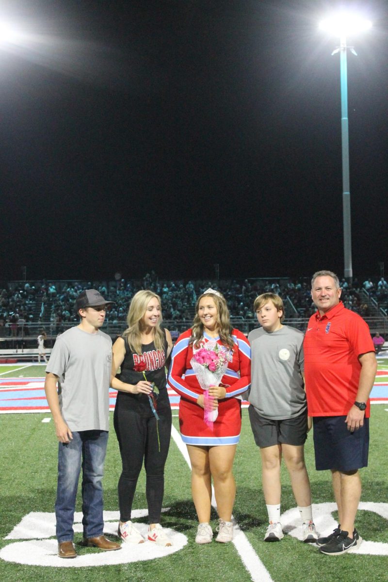 Abigail Morris (12) is recognized as a member of the Varisty cheer team!