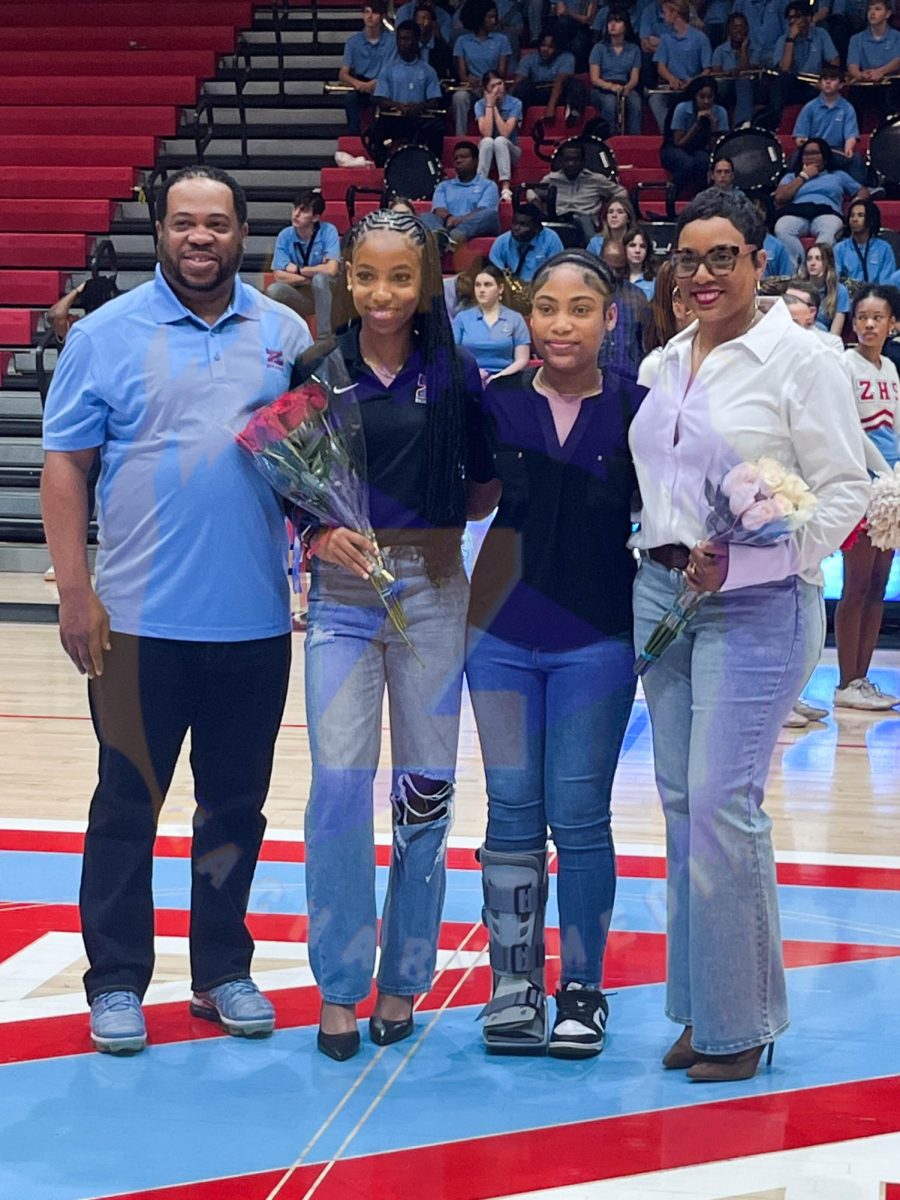 Addison Valliere (12) with her family.